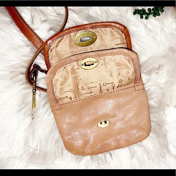 🆕FOSSIL Double Flap Crossbody Bag